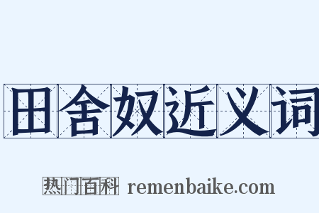 田舍奴近义词是什么意思的图片